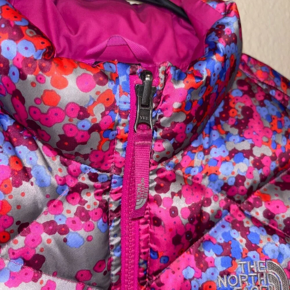 The North Face Aconcagua Girls Floral 550 Down Puffer Jacket 14/16